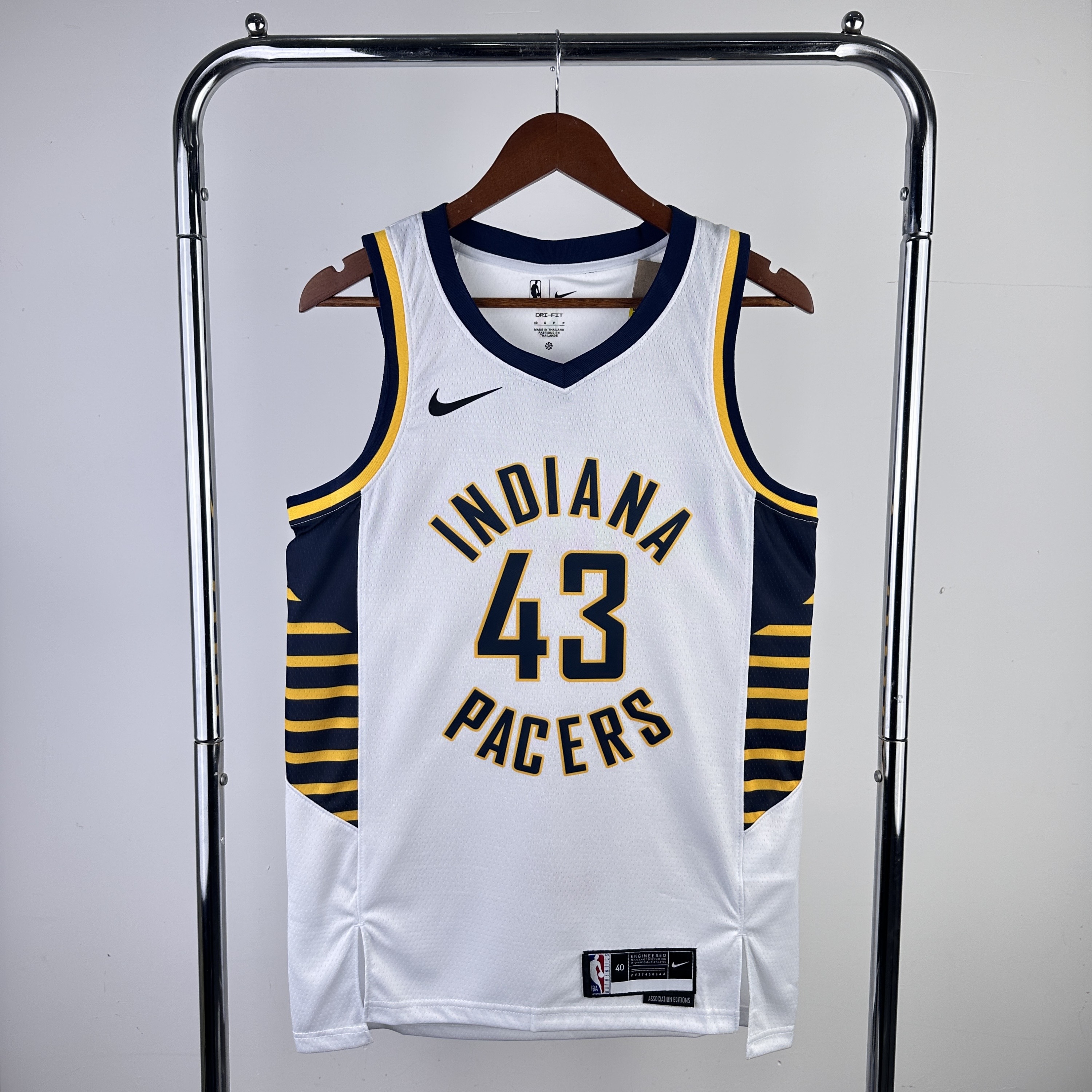 Men Indiana Pacers #43 Siakam White Season Nike 2024 NBA Jersey->indiana pacers->NBA Jersey